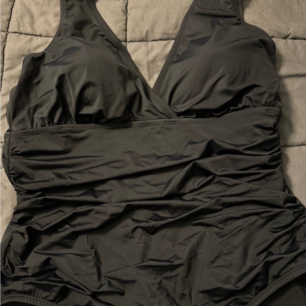 Women’s Black One Piece Swimsuit Size 2x (20W - 22 W) By Curves